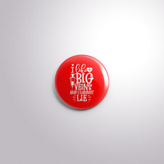 C192 Interchangeable Badge Button Big Veins - Red