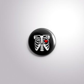 C198 Interchangeable Badge Button X-Ray Heart