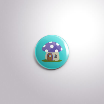 C203 Interchangeable Badge Button Purple Mushroom
