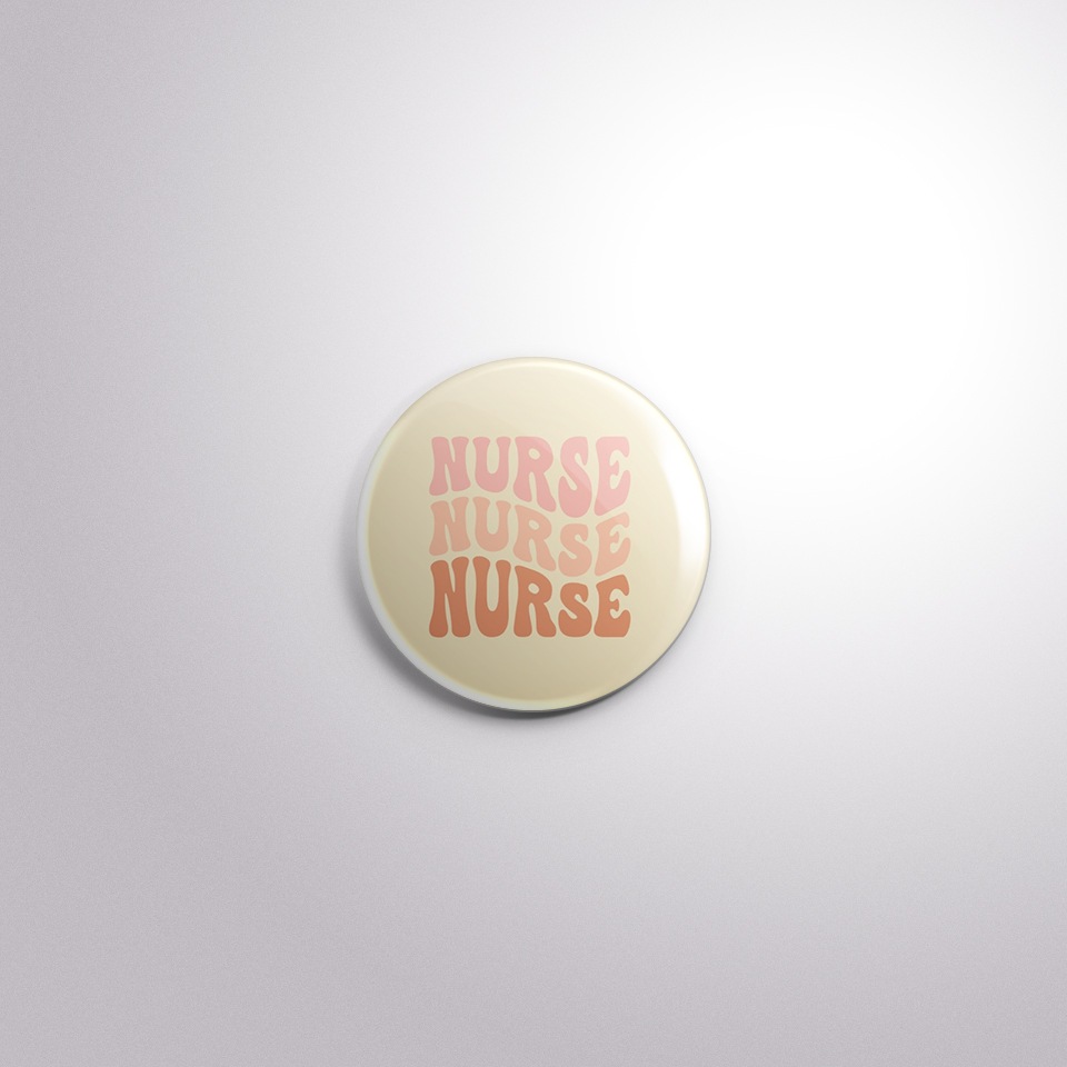 C205 Interchangeable Badge Button Nurse x3