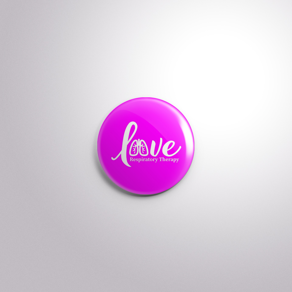 C206 Interchangeable Badge Button Love Respiratory