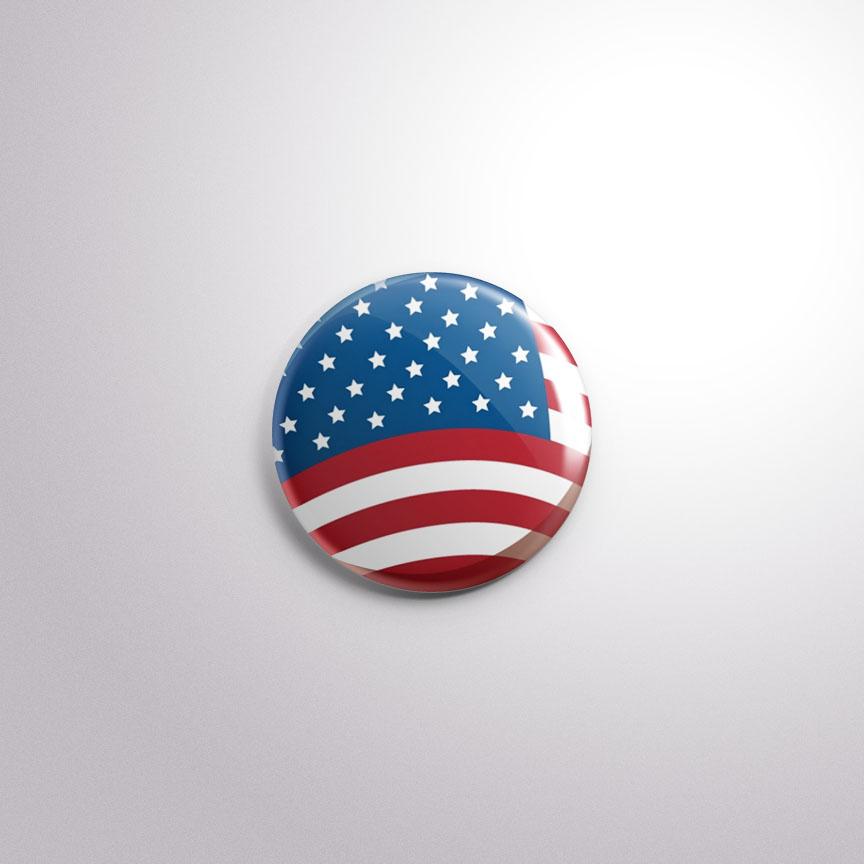 C1 Interchangeable Badge Button American Flag – Exchangeables Badge Reels