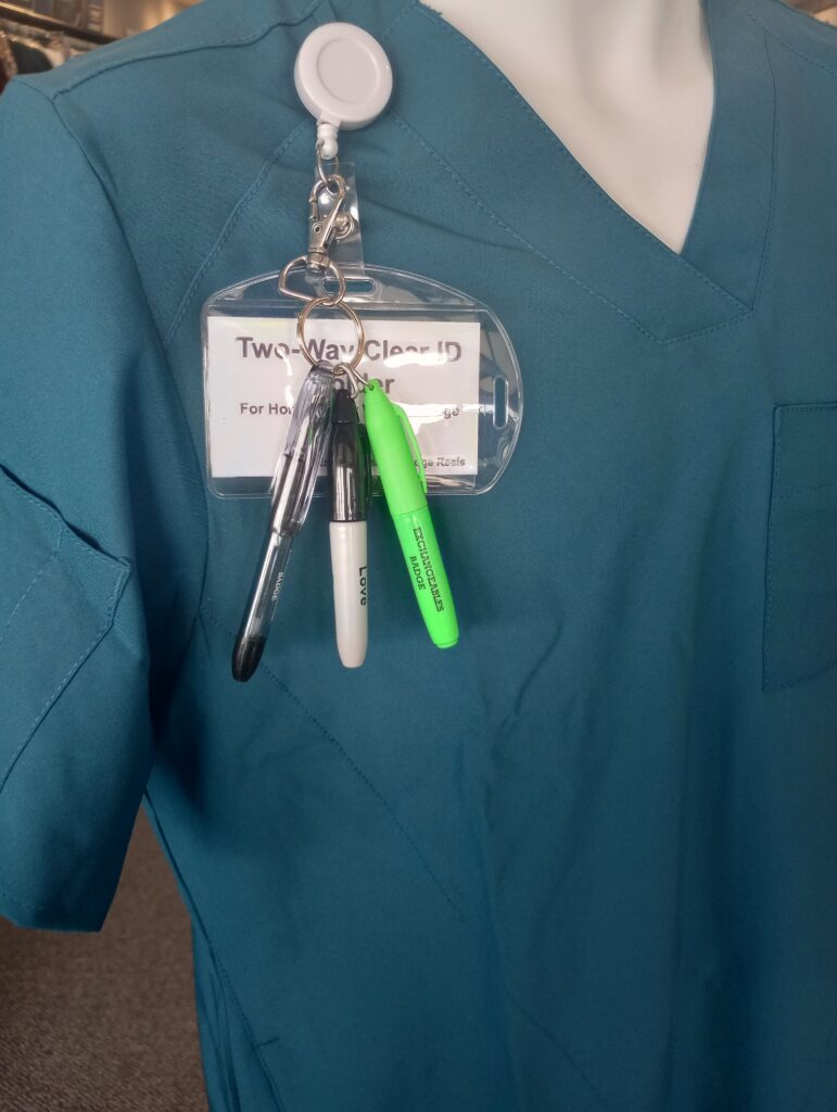 Mini Highlighter & Mini Sharpie & Mini Pen for Badge Reels, Nursing