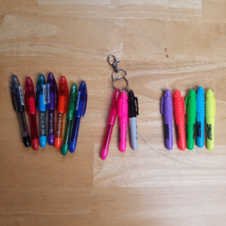 Mini Highlighter & Mini Sharpie & Mini Pen for Badge Reels, Nursing  Keychain Clip